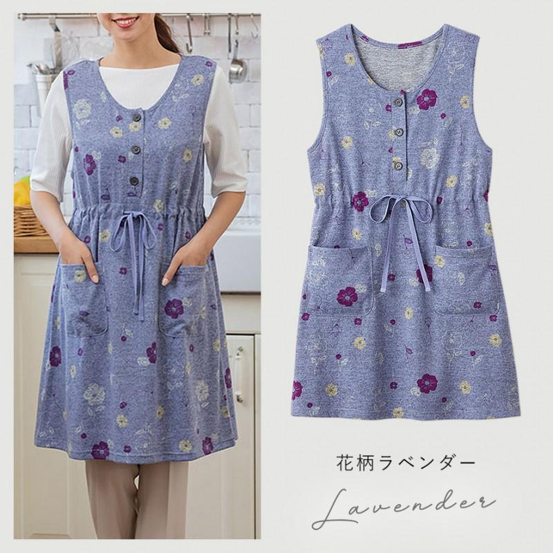 エプロン チュニック レディース 大きいサイズ 花柄 袖なし エプロン チュニック レディース 大きいサイズ 花柄 袖なし