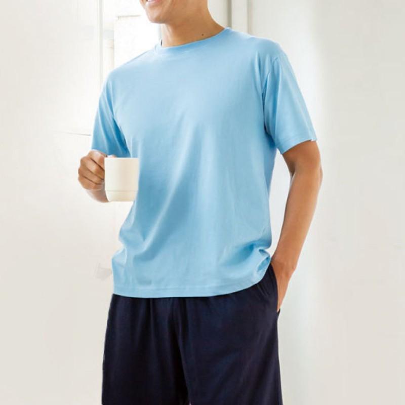 やわらかい 綿100% メンズ Tシャツ シンプル 丸首 クルーネック 