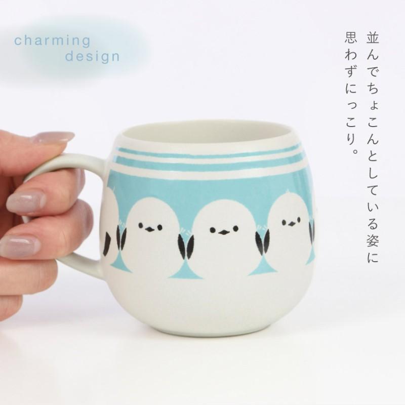 三郷陶器 シマエナガ マグカップ 350ml 食器 可愛い シマエナガグッズ