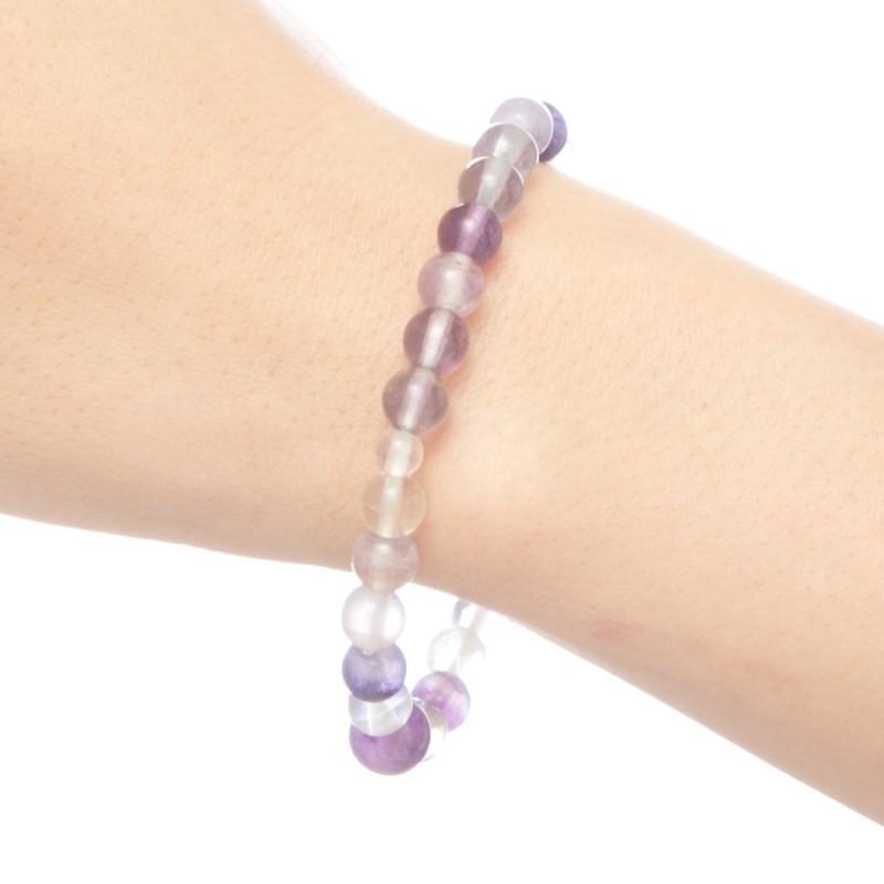 ブレスレット 天然石 パワーストーン 数珠 蛍石 （フローライト） ブレス 1376 おしゃれ