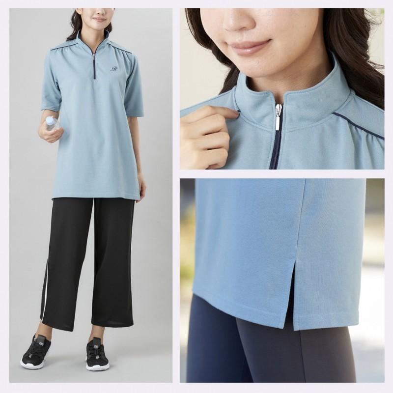 スポーツウェア レディース トップス 半袖 吸汗速乾 uvカット 鹿の子