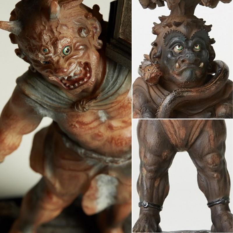天燈鬼 竜燈鬼 木造天燈鬼 竜燈鬼立像 鬼 オニ おに 像 置物 オブジェ 彫刻 高級 開運 縁起 厄除け ご利益 運気 アート 美術品 インテリア 風水グッズ 卓上 ミ |  | 06