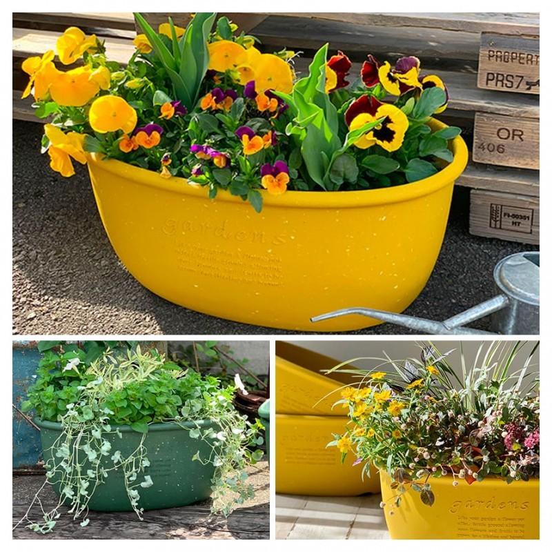 プランター 横長 40cm アンティーク おしゃれ 屋外 プラスチック