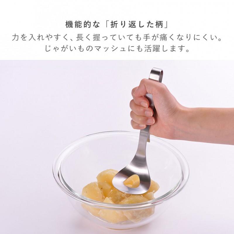 燕三条 ステンレス ハンバーグ こねる マッシャー スプーン 混ぜる つぶす 料理 調理器具 オークス AUX レイエ leye ミートこねらー｜e-zakkaya｜09