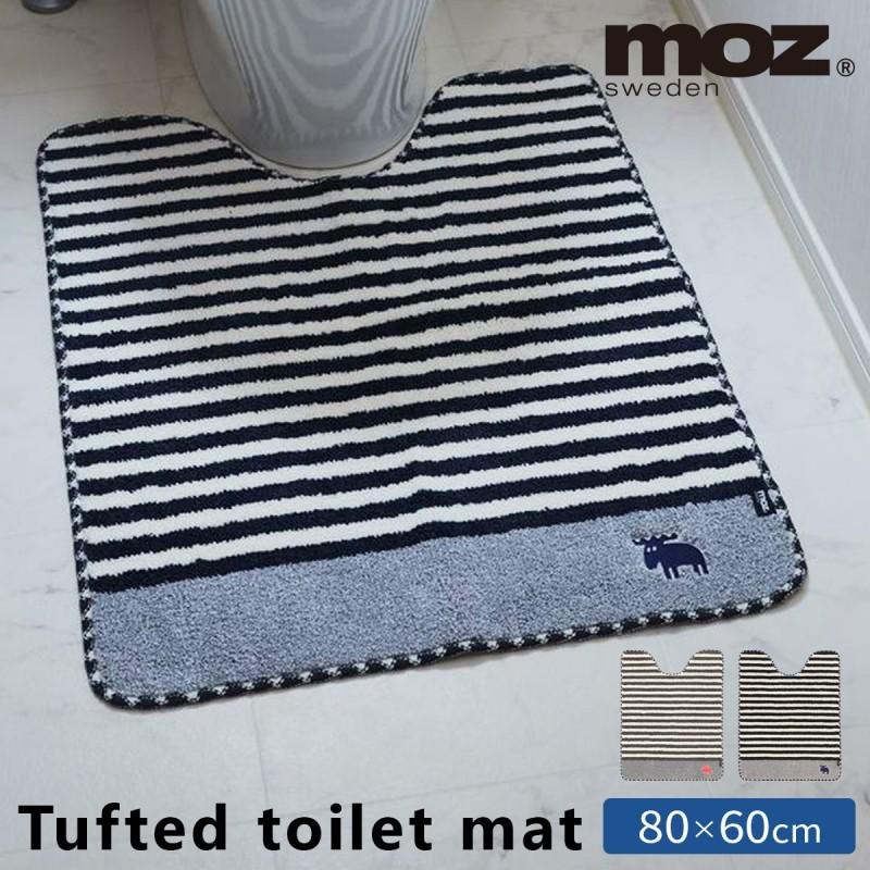 トイレマット 北欧 Moz エルク おしゃれ ロング キャラクター 滑り止め トイレ インテリア ボーダー 柄 ボーダー柄 グレー ネイビー Moz モズ タフトトイレマッ ココチのくらし雑貨店 通販 Yahoo ショッピング