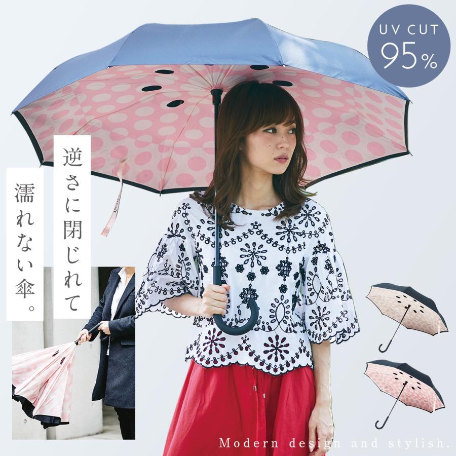 逆さ傘 濡れない 水玉 ドット 自立 雨傘 日傘 晴雨兼用 逆さに閉じる傘 逆さま傘 さかさ傘 車 レディース 二重傘 軽量 Uvカット Uvカット 紫外線カット おしゃれ ココチのくらし雑貨店 通販 Yahoo ショッピング