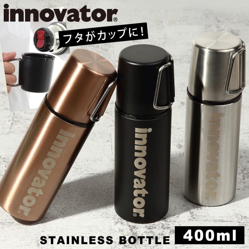 水筒 コップ付き ステンレス 400ml 保冷 保温 ステンレスボトル 軽い ブラック シルバー カッパー 黒 シンプル おしゃれ かわいい レディース 女性 メンズ 男性 ココチのくらし雑貨店 通販 Yahoo ショッピング