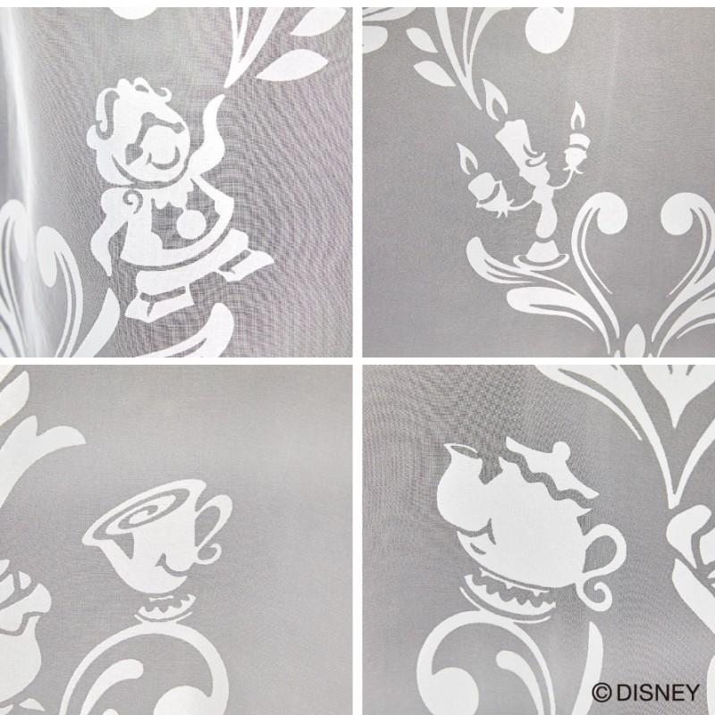 スミノエ カーテン 100×133cm ディズニー 美女と野獣 ベル レース