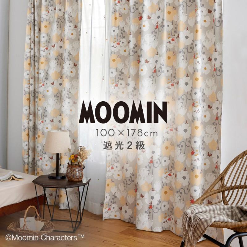 Suminoe アンブレラシアー　薄地カーテン　ムーミン　MOOMIN スミノエ ムーミン カーテン 遮光 2級 100×200cm ムーミン