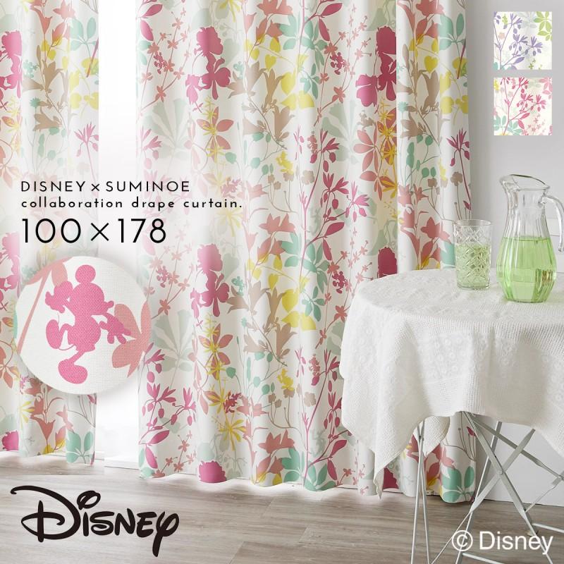 ディズニーカーテン 100×178 ドレープ 遮光 カーニバル ミッキー スミノエ カーテン ディズニー 遮光 2級 100×178cm ミッキー