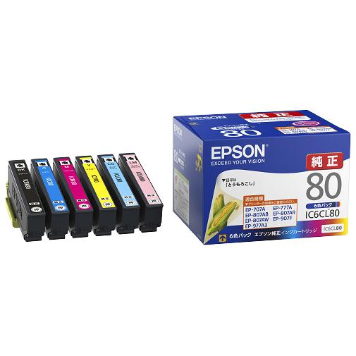 EPSON エプソン インクカートリッジ 80 6色パック IC6CL80