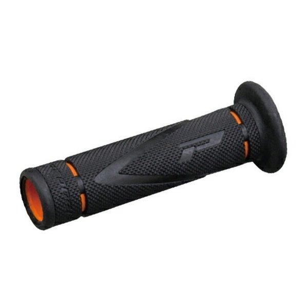 PRO-GRIP スーパーバイクグリップ#838 耐震GEL 122mm 貫通 ブラック／オレンジ D98157(2456845) | 