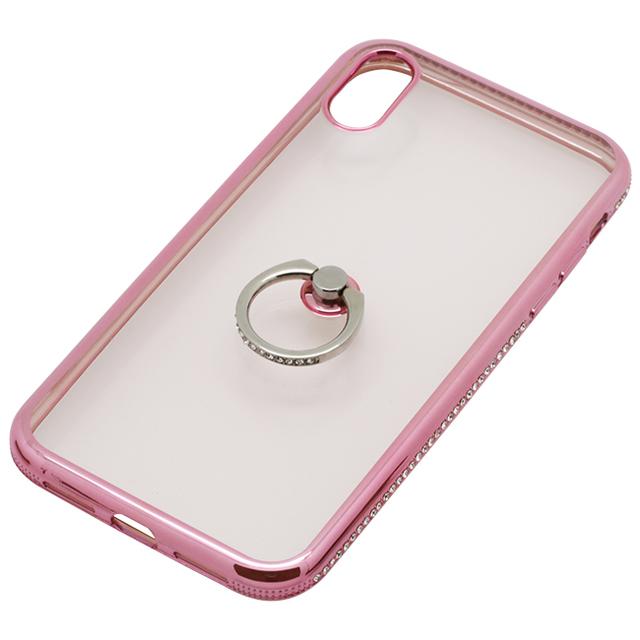 BAUT バウト iPhoneXR用 6.1インチリング付ケース ラインストーン