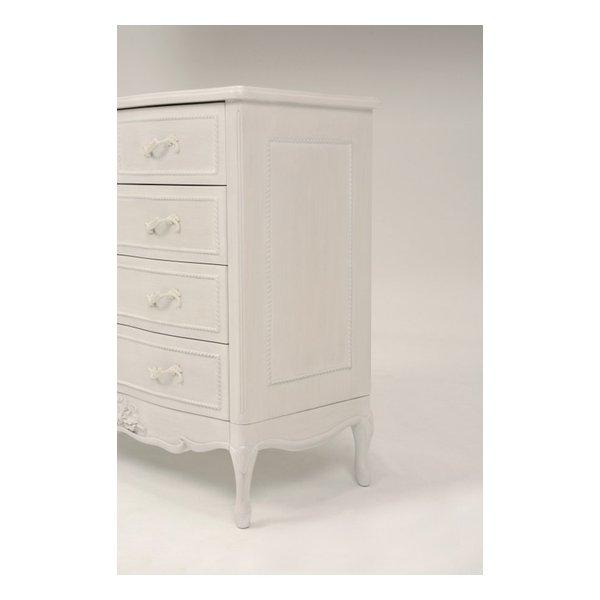 萩原 ハギハラ チェスト 4段 猫足 ホワイト アンティーク調 RCH-1360AW