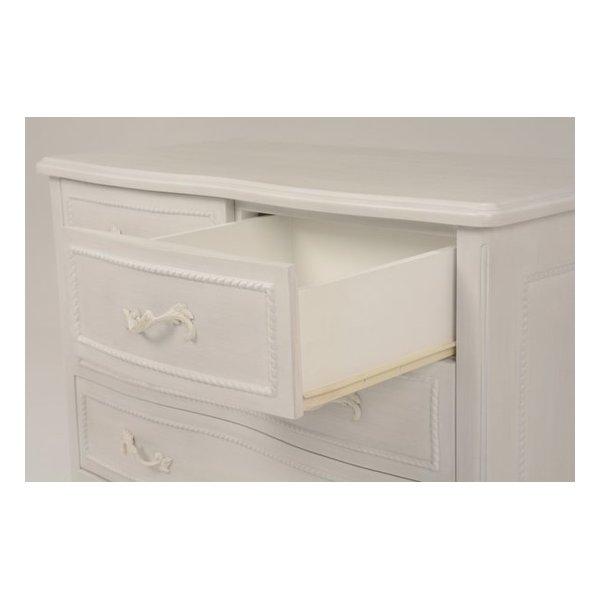 萩原 ハギハラ チェスト 4段 猫足 ホワイト アンティーク調 RCH-1360AW