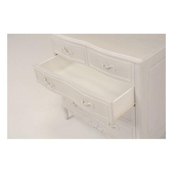 萩原 ハギハラ チェスト 4段 猫足 ホワイト アンティーク調 RCH-1360AW