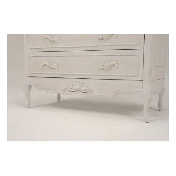 萩原 ハギハラ チェスト 4段 猫足 ホワイト アンティーク調 RCH-1360AW