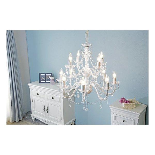 萩原 ハギハラ シャンデリア12灯 クリア 幅65cm LED電球対応 NL-8612CL(2519449)_1