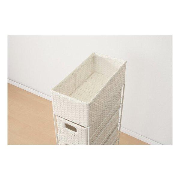 萩原 ハギハラ ランドリーチェスト ホワイト サニタリー 収納棚 衣類ラック 引出し RAN-2408WH(2519475)