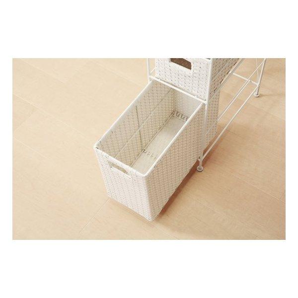 萩原 ハギハラ ランドリーチェスト ホワイト サニタリー 収納棚 衣類ラック 引出し RAN-2408WH(2519475)