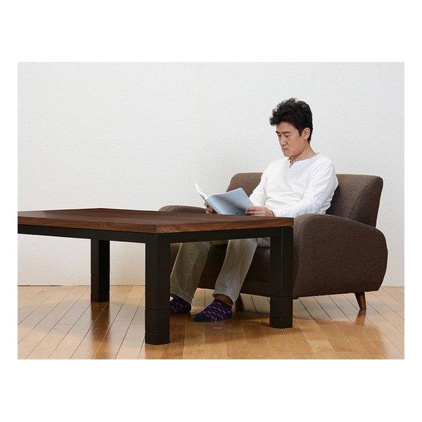 萩原 ハギハラ リビングコタツ 幅120cm 高さ4段階調節 コード収納ボックス付き ジェスタK120WN(2520434)_13