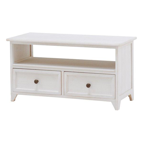 萩原 ハギハラ TV台 シャビーウッドファニチャー テレビボード アンティークホワイト MTV5382AW(2519235