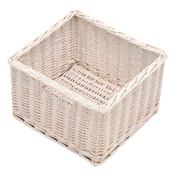 萩原 ハギハラ フリルバスケットキャビネット ホワイト・幅70×奥行30