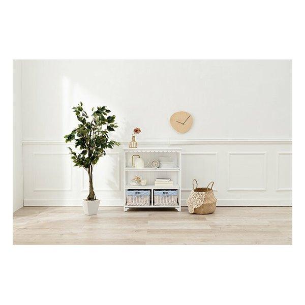 萩原 ハギハラ フリルバスケットキャビネット ホワイト・幅70×奥行30