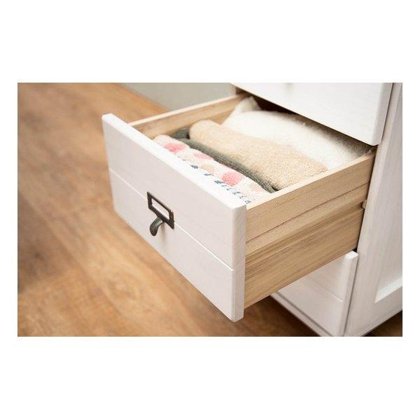 萩原 ハギカラ 用だんす A4書きもの納める レトロ 自然的白いこと・幅28×奥ふかさ37×高さ99糎 MCH-6161NW(2518917)