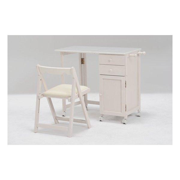 萩原 ハギハラ 折りたたみデスク（ホワイトウォッシュ）約幅88 45 cm