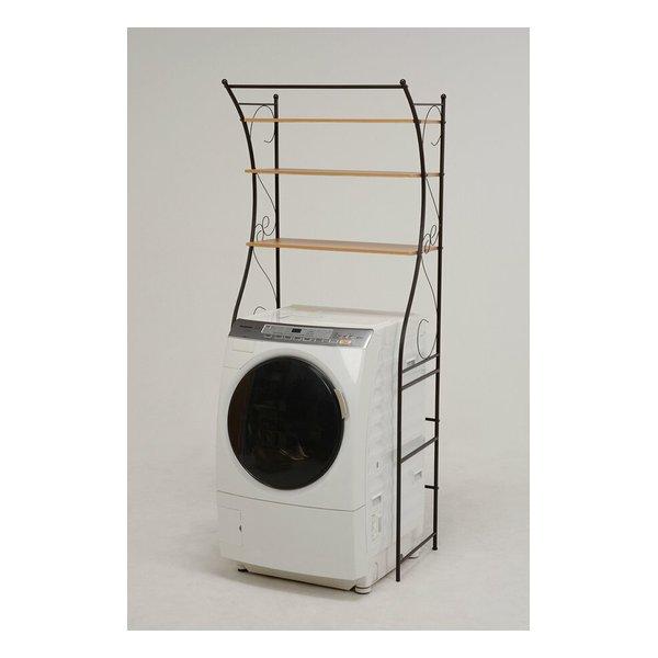 萩原 ハギハラ 洗濯機ラック ブラウン 幅75cm KCC-3028BR(2518143)_1
