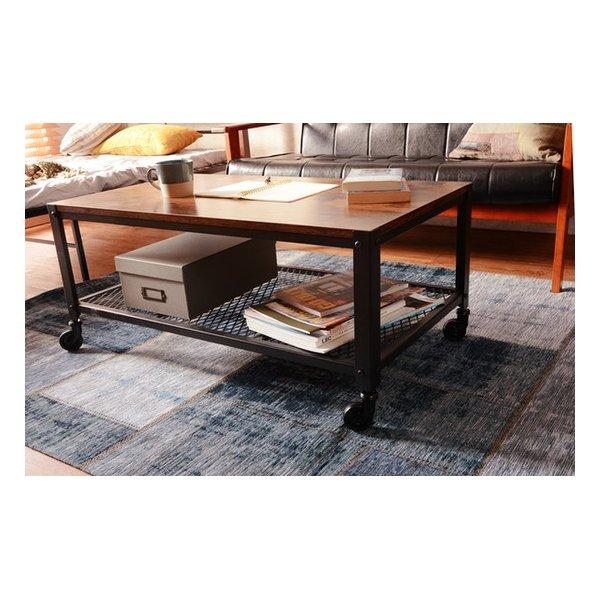 萩原 ハギハラ テーブル 75×50cm ナチュラル レトロ ウッドテーブル ブラウン 男前インテリア KT-3763(2518431)_8