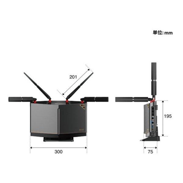 BUFFALO バッファロー 無線LAN親機 WiFiルーター 11ax/ac/n/a/g/b 4803+1147Mb 転送不可 WXR-11000XE12/D(2586117)の画像