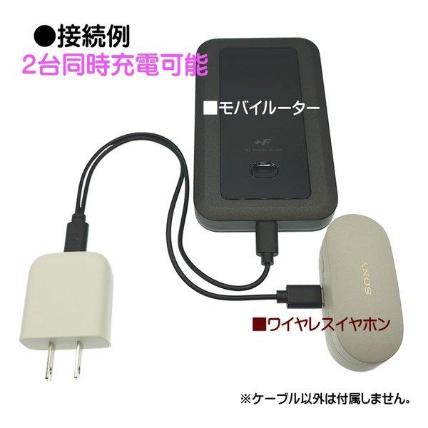 PC用電源2つ ケーブル類複数セット まとめ売り おまけあり エスエスエーサービス 充電専用Type-C-C 2股ケーブル 約20cm ブラック