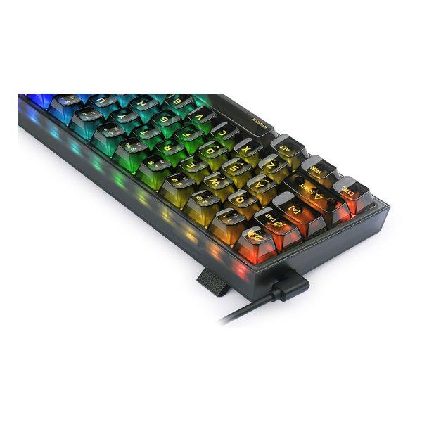 REDRAGON レッドラゴン FIZZ RGB ゲーミングキーボード クリアブラック