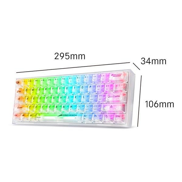 REDRAGON レッドラゴン FIZZ RGB ゲーミングキーボード クリアブラック