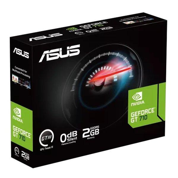 ASUS エイスース グラフィックボード GeForce GT 710/2GB/HDMI、DVI、D-Sub出力 GT710-SL-2GD5-BRK-EVO(2613820)の画像
