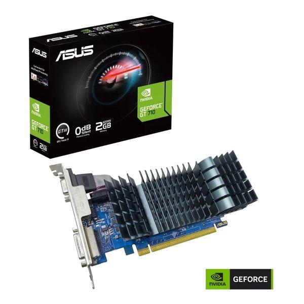 ASUS エイスース グラフィックボード GeForce GT 710/2GB/HDMI、DVI、D-Sub出力 GT710-SL-2GD5-BRK-EVO(2613820)の画像