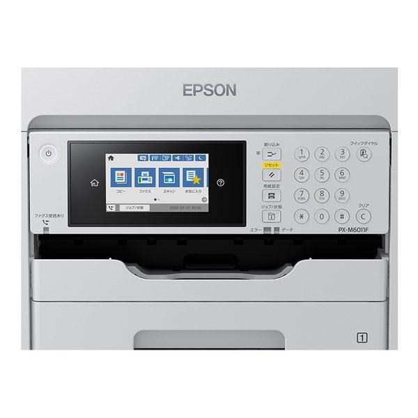 EPSON エプソン ビジネスプリンター A3インクジェット複合機 カラー/2段カセット/ホワイト PX-M6011F(2502544)の画像