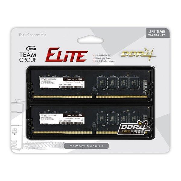 Team チーム PC用メモリ 8GB DDR4 PC4-25600 2枚組 TED416G3200C22DC01