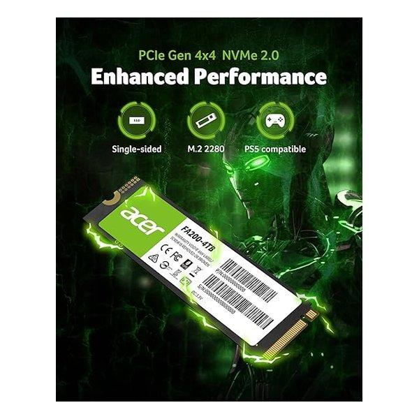 acer エイサー Acer M.2 SSD 1TB FA200 NVMe1.4 2280 PCIe Gen4