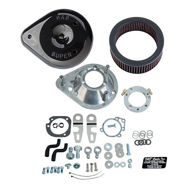 S&S Cycle Inc（エスアンドエスサイクル） クラシックティアドロップ エアクリーナーキット グロスブラック 170-0307E(2625039)