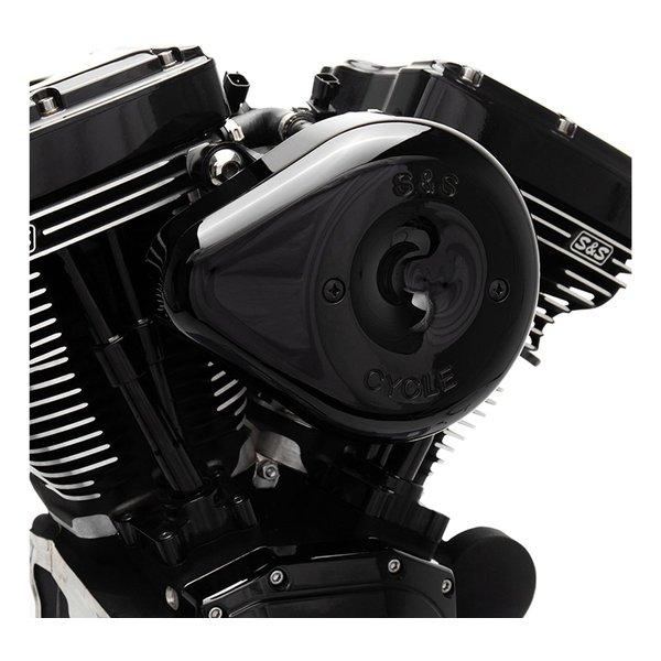 S\u0026S Cycle Inc（エスアンドエスサイクル） ステルス エアクリーナーキット ティアドロップ グロスブラック 170-0529(2625111)の画像