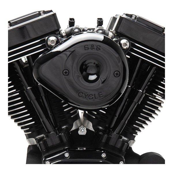 S\u0026S Cycle Inc（エスアンドエスサイクル） ステルス エアクリーナーキット ミニティアドロップ グロスブラック 170-0450(2625132)の画像