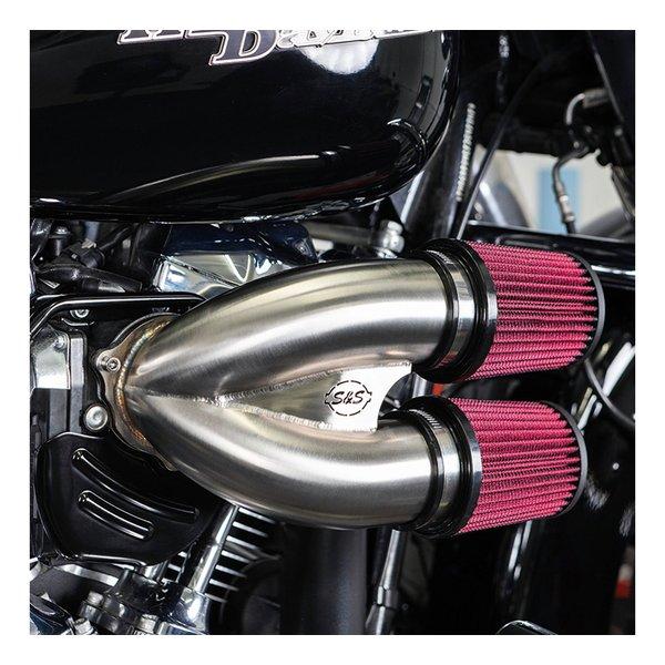 S\u0026S Cycle Inc（エスアンドエスサイクル） チューンドインダクション エアクリーナーキット ステンレス 170-0565A(2625187)_2
