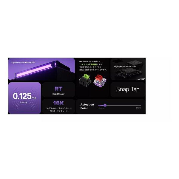 MelGeek メルギーク ラピッドトリガーキーボード MADE68 Pro Purple