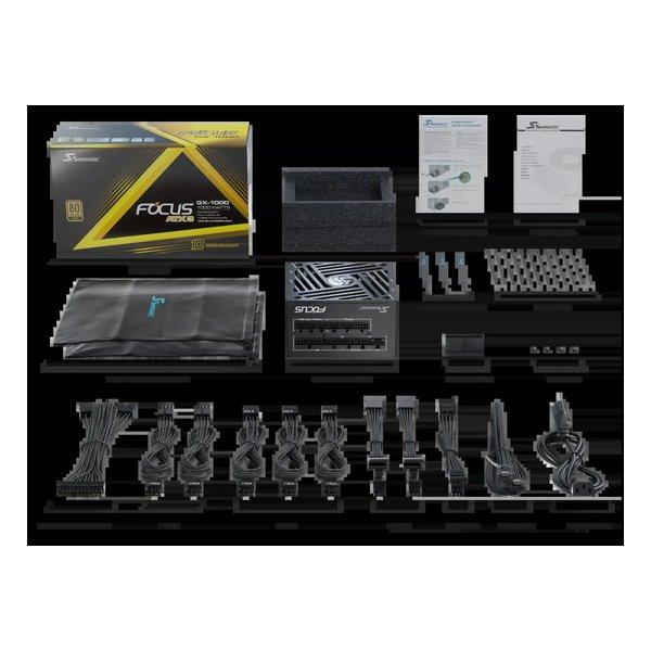 Seasonic シーソニック Focus GX-1000 ATX3 V4 80PLUS GOLD/1000W/ATX3.1&PCIe5.1対応/フルモジュラー/黒 SRP-FGX102-A5A32SF(2641775)の画像