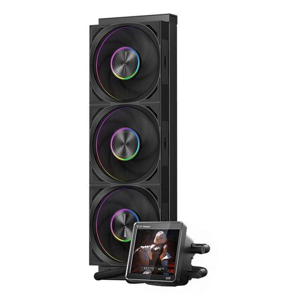 CPS（シーピーエス） 高性能水冷クーラー IPSディスプレイ搭載/ブラック DT360-ARGB-BK(2652331) | 