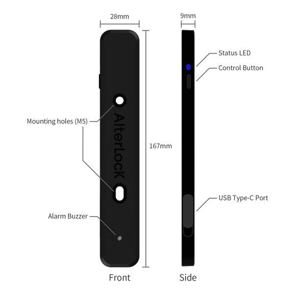 AlterLock オルターロック 盗難防止アラームGPS追跡デバイス AL03GB