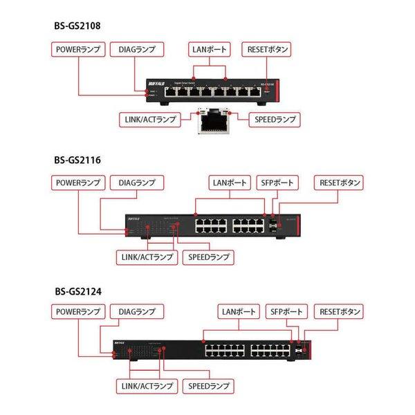 BUFFALO バッファロー 法人向け レイヤー2 Giga スマートスイッチ BS-GS2124(2648074)_5